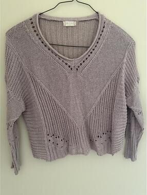 Altar’d State S/M knit patterned sweater, eyelets, so soft & cut